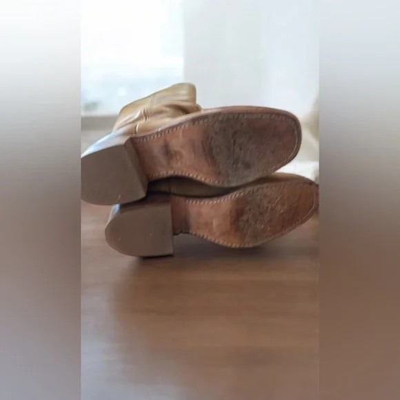 😍 FRYE Campus boots saddle tan brown tan size 9.5 - Picture 6 of 7